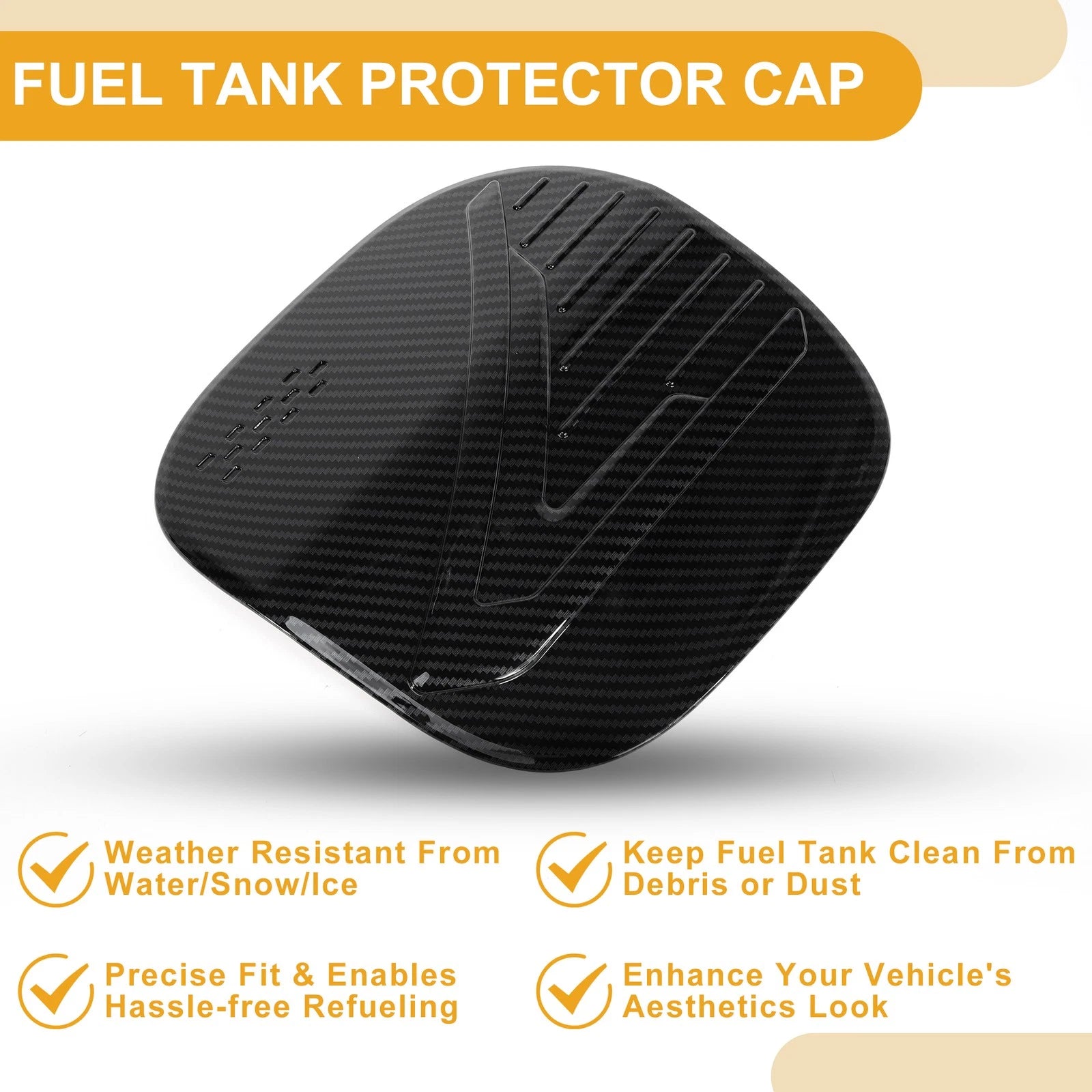 Fuel Tank Door Cap for Nissan Qashqai (2023–2025) Carbon Fiber Black