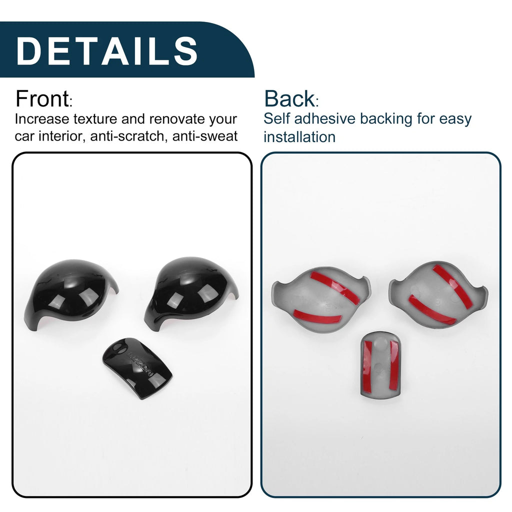 Set of 1 Gear Shift Knob Decorator Cover for Ford Mustang (2015–2023) Black