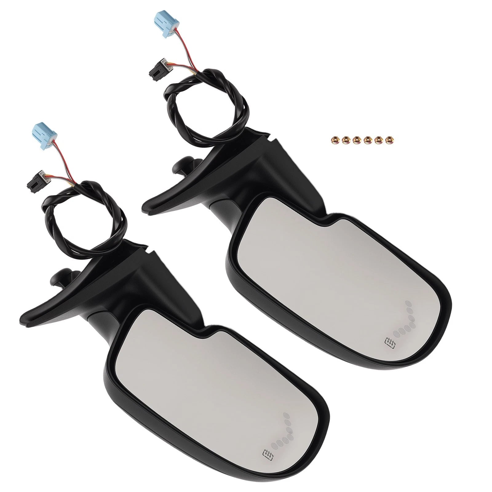 Side Mirror Pair for Chevy Silverado 1500 HD (2003) Heated Power 62133-34G-P81