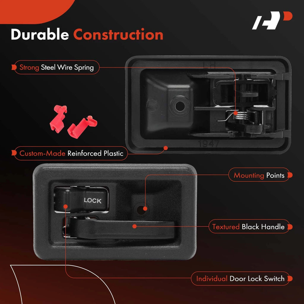 Front Left Black Interior Door Handle for Jeep Wrangler TJ (2003-2006)