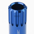 Open-End Aluminum Blue Lug Nuts + Adapter M12x1.25 for Universal (16)