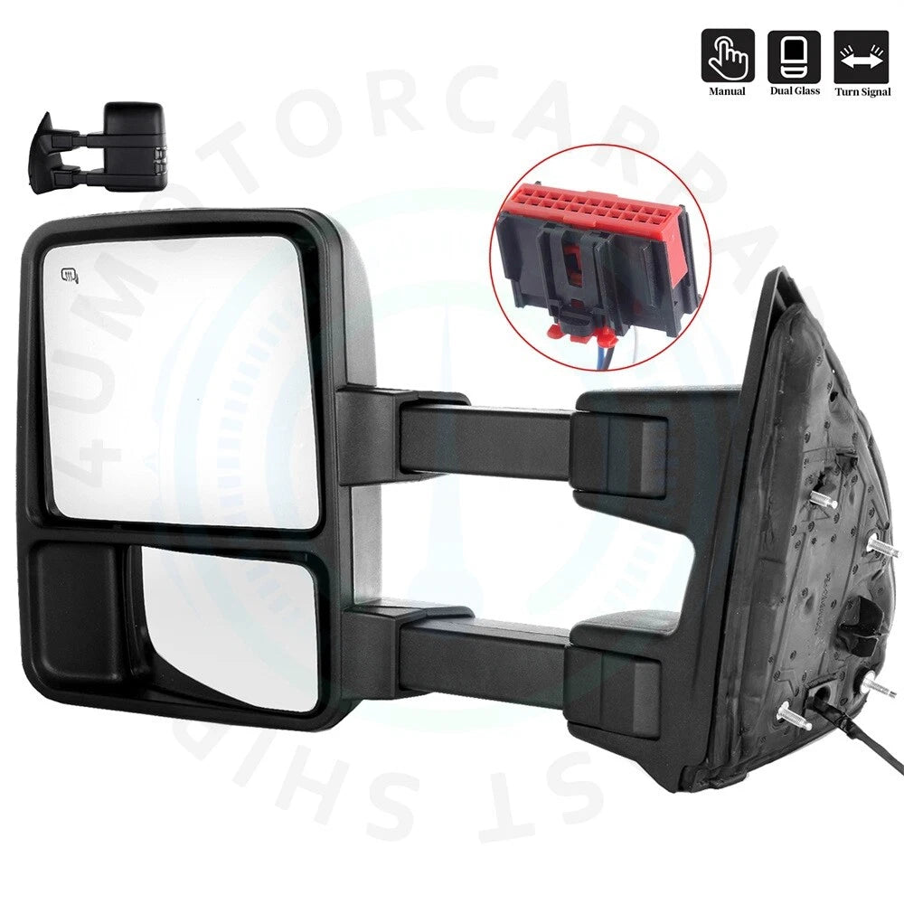 Front Left Manual Tow Mirror for Ford F250-F550 (2008–2016)