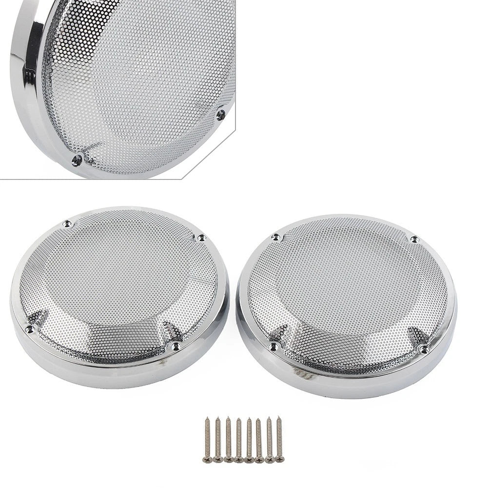 6.5" Saddlebag Lid Speaker Grill Cover for Harley Touring Electra Glide (1983–2020)