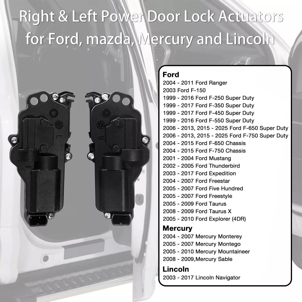 4X Power Door Lock Actuators for Ford F150 F250 F350 F450 Ranger Explorer (1997–2023)
