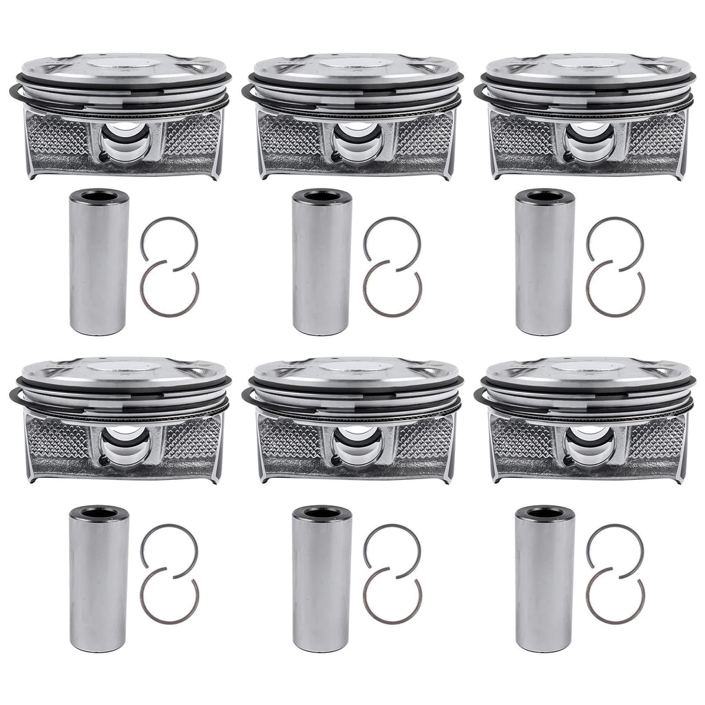 6Pc Pistons Kit for Jeep Ram 1500 3.6L V6 (2011–2018)