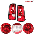 Set of 2 Red Tail Lights for Chevy Silverado 1500 2500 3500 (2003–2006)