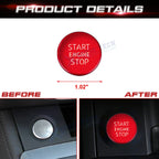 Red Alloy Start/Stop Button Switch Overlay Cover for Audi A4-A6 (2017-2020)