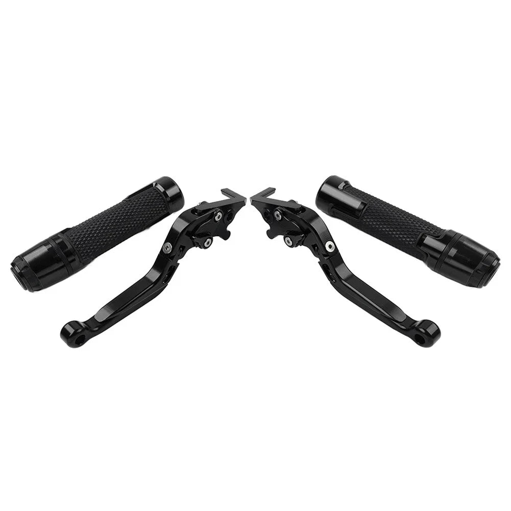 Black Extendable Brake Clutch Lever Grip Set for BMW S1000XR (2015-2021)