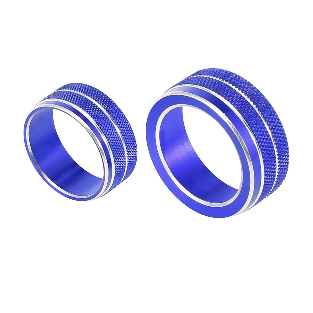 5pcs Air Conditioner Volume Switch Knob Cover Ring Blue for Honda 