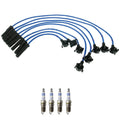 Set of 4 NGK Wire Set & Bosch Double Platinum Spark Plugs for Mustang 2.3