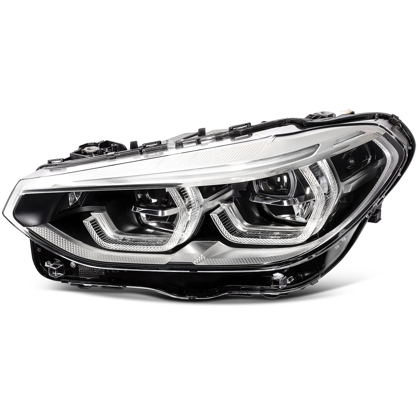 LED Headlights Assembly Pair for BMW X3 X4 (2018–2021) Black Projector