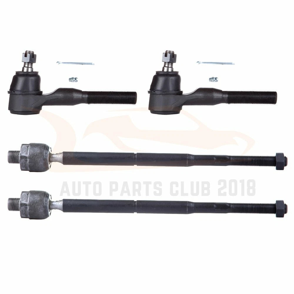 Set of 4 Front Inner Outer Tie Rod End Links for Dodge Charger & Chrysler 300 (RWD)
