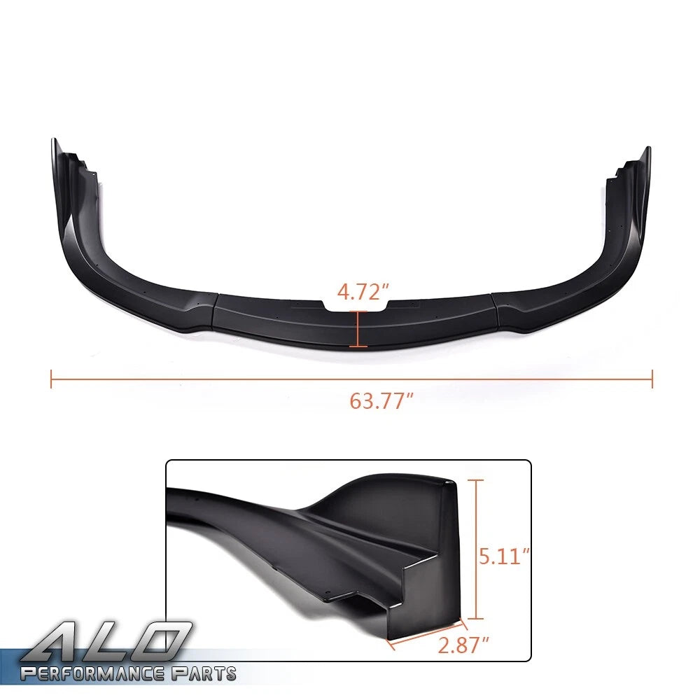 Front Bumper Lip Spoiler for Subaru Impreza WRX STI (2006–2007) Black