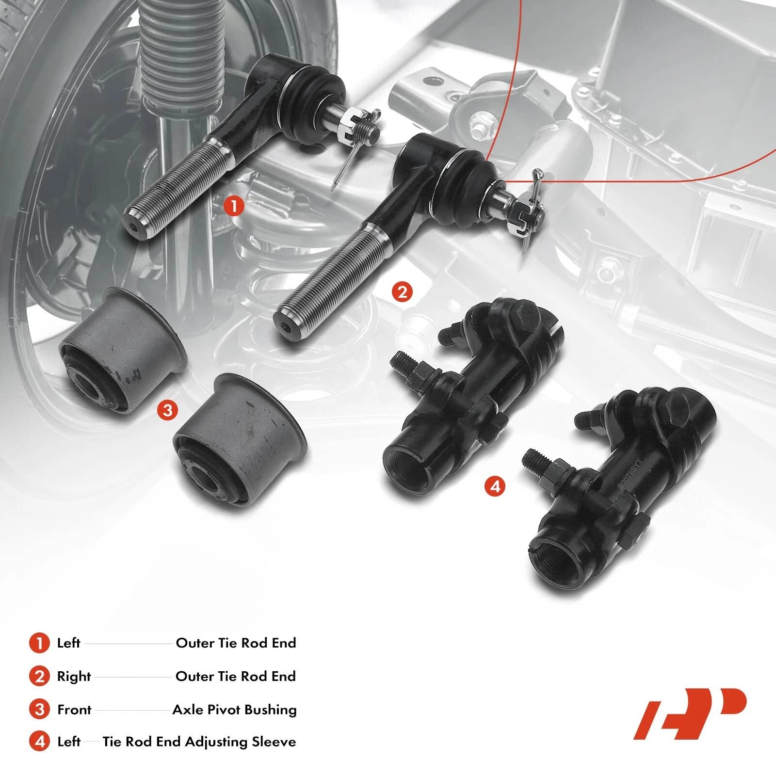 6X Outer Tie Rod End for Ford E-150 (1992–2006)