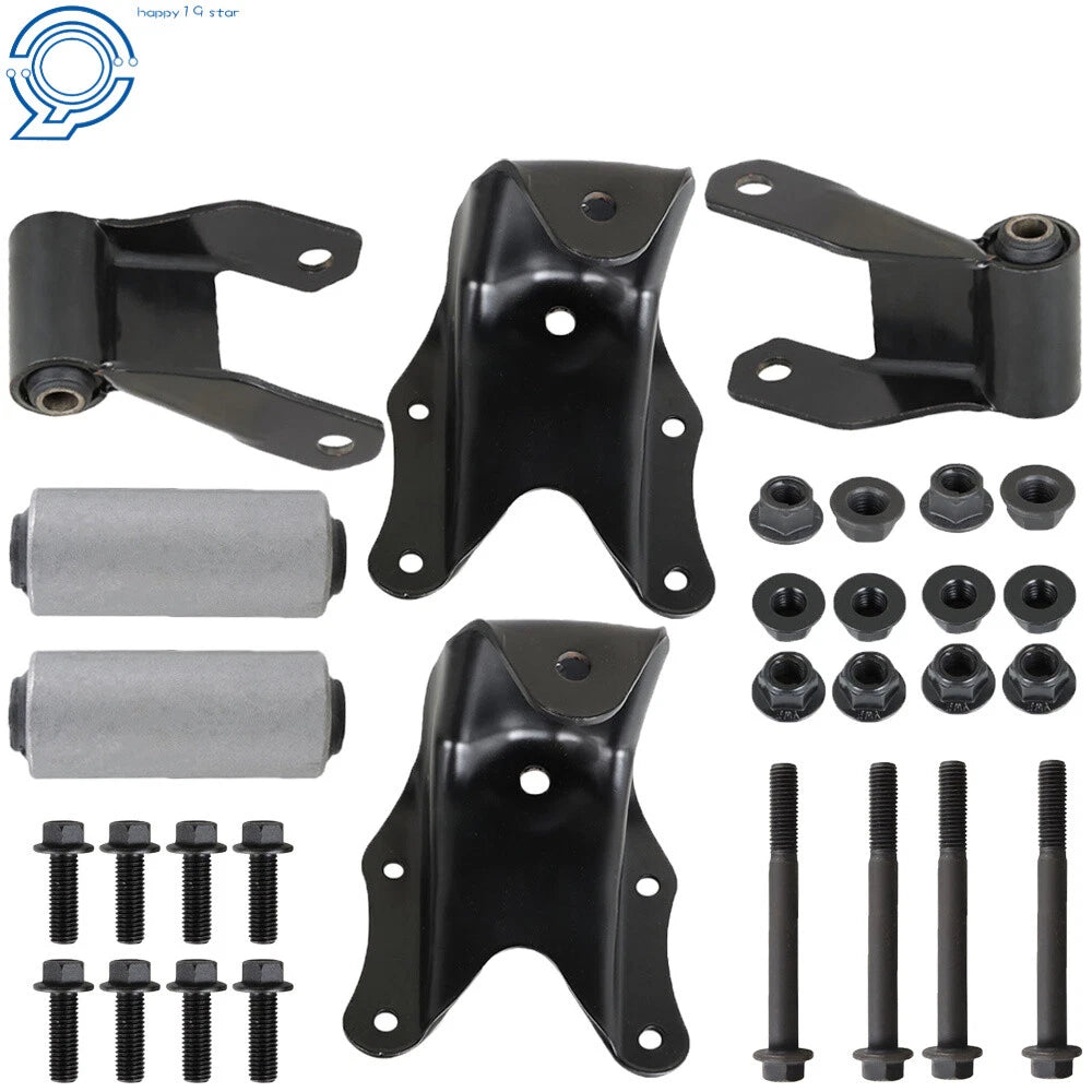 Rear Leaf Spring Shackle Bracket Hanger Pair for Ford F150 F250 F350 Bronco (1980–1996)