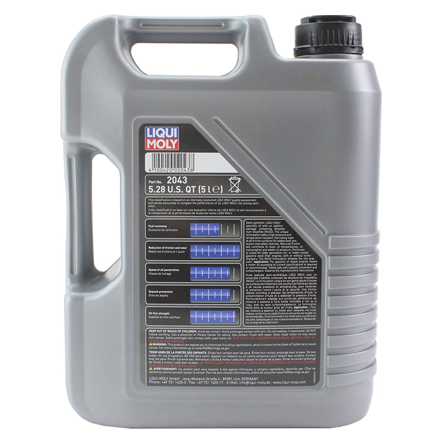 Set of 3 Liqui Moly MoS2 10W-40 Engine Motor Oil (15L Total)