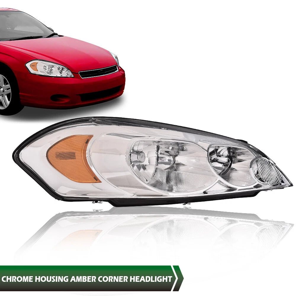 Chrome Housing Amber Headlight for Chevrolet Impala (2006–2016)