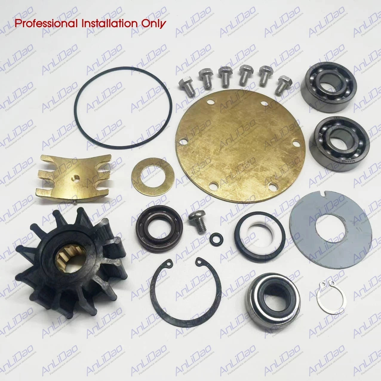 Impeller Water Pump Repair Kit for Northern Lights (25-12004, 25-12057, 25-15405)