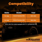 Lifted Rear Shocks for Jeep Grand Cherokee (1999–2004) 3-4" Height