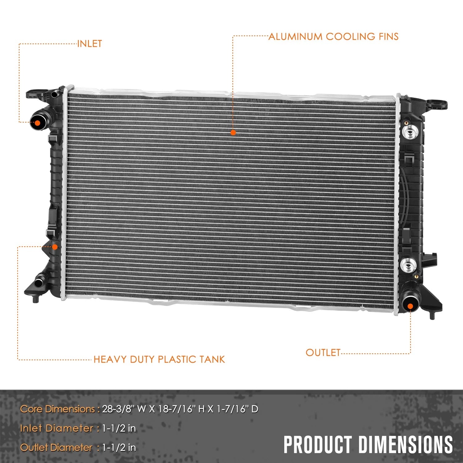2-Row Radiator DPI-13310 for Audi A4 A5 A6 A7 Quattro S4 S5 Q5 (2011–2017)