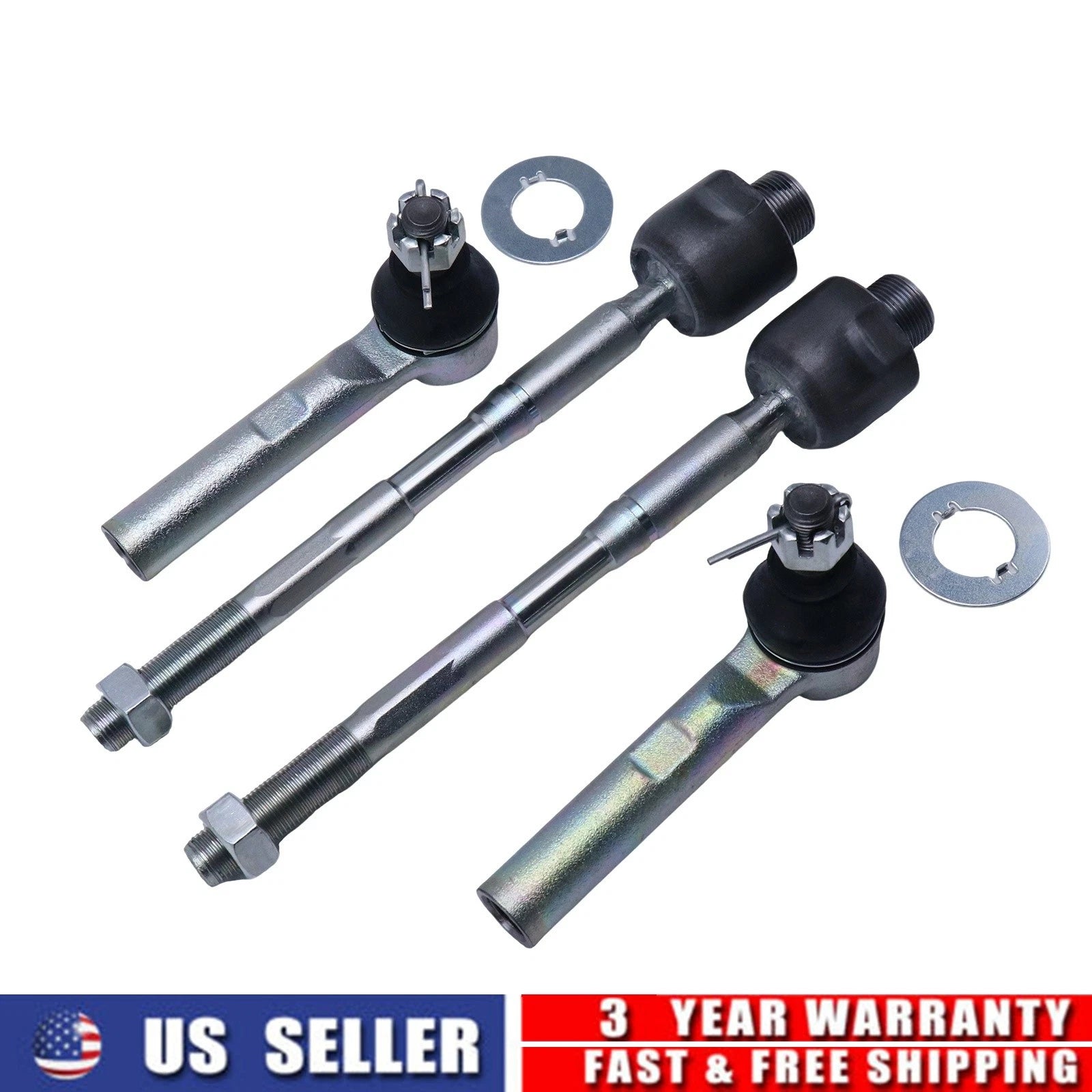 Set of 2 Front Steering Tie Rod Ends for Lexus GX460 Toyota 4Runner (2010–2023) 4550360040