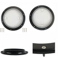 8 Inch Round Deck Hatch Cover for Boat Yacht (Black ABS, 6 Hole)