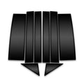 8pc Carbon Fiber Pillar Post Covers for 2008-2016 Chrysler Town & Country