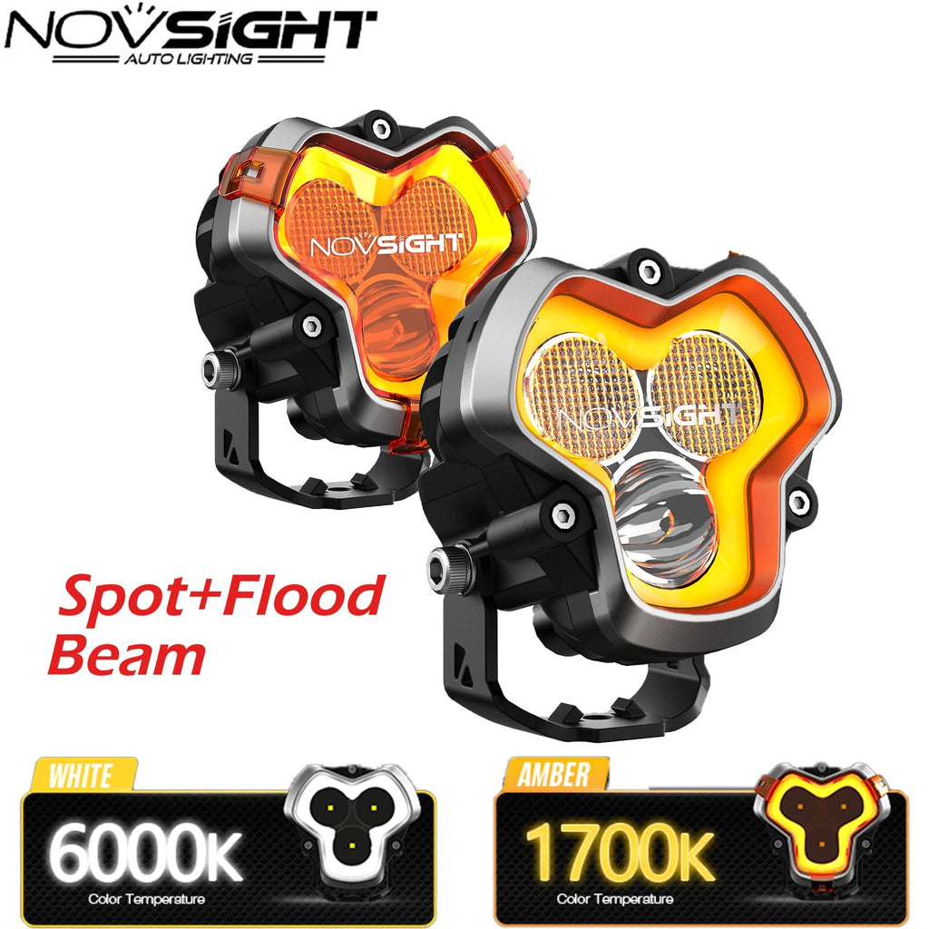 2X 3" LED Work Light Pod for Off-Road Vehicles (Spot Flood Beam)