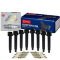 Set of 8 Ignition Coils & Spark Plugs for Lexus Toyota V8 (Denso, NGK)