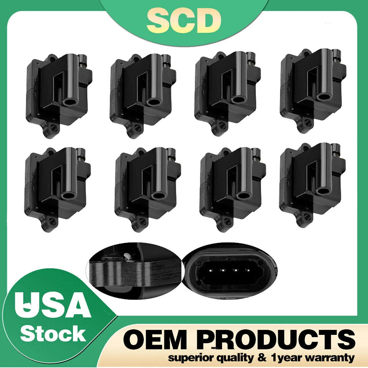 Square 8 Ignition Coil for Chevy Silverado 1500, Express, Suburban, Avalanche (UF271)