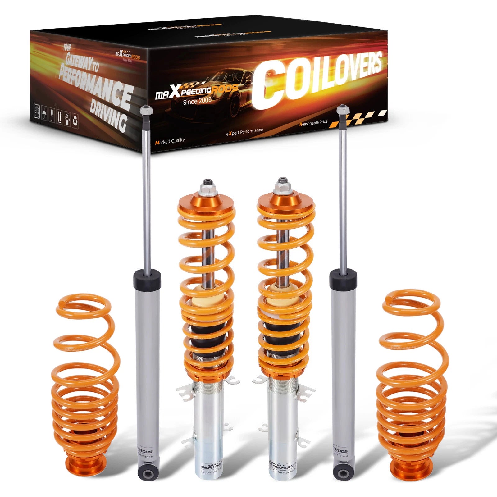 Coilover Shocks Springs Lowering Kit for VW Golf Jetta MK4 (1999–2004)