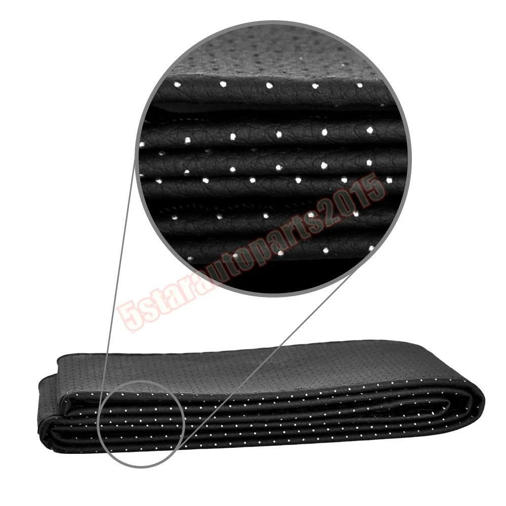 15" PU Leather Steering Wheel Cover for Universal Fit (DIY)