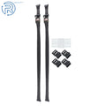 Set of 4 E-Track Wheel Chock Tie Down Ratchet Straps for UTV ATV