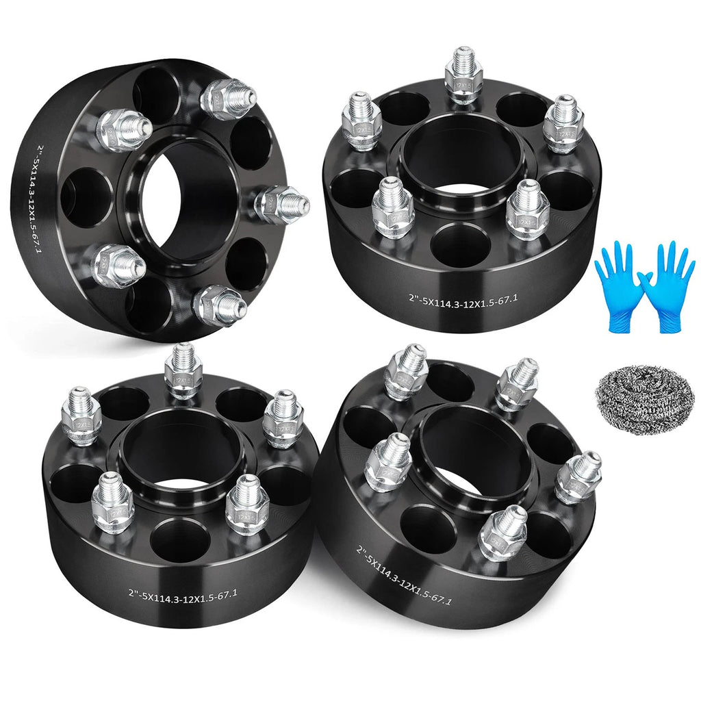 2" 5 Lug Hubcentric Wheel Spacers for 1992-2002 Mazda 626 (4-Pc)