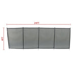 4X 24 FT Removable Black Swimming Pool Fence for Inground Pools