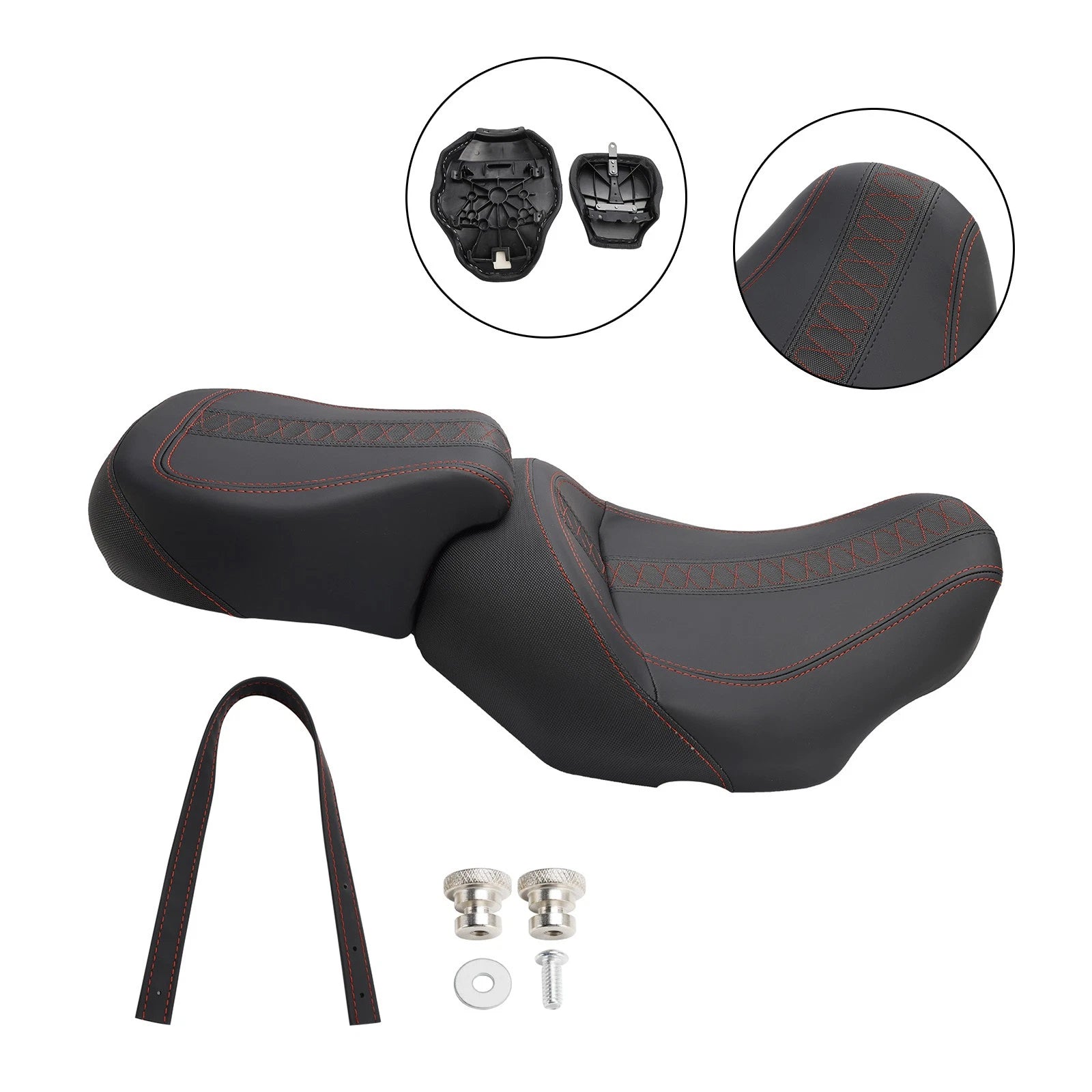 Seat Replacement for Harley Touring CVO Glide (2023–2024) - Red