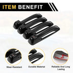 4pcs Exterior Door Handle Covers for Dodge Ram 1500 (2009-2018) ABS Black