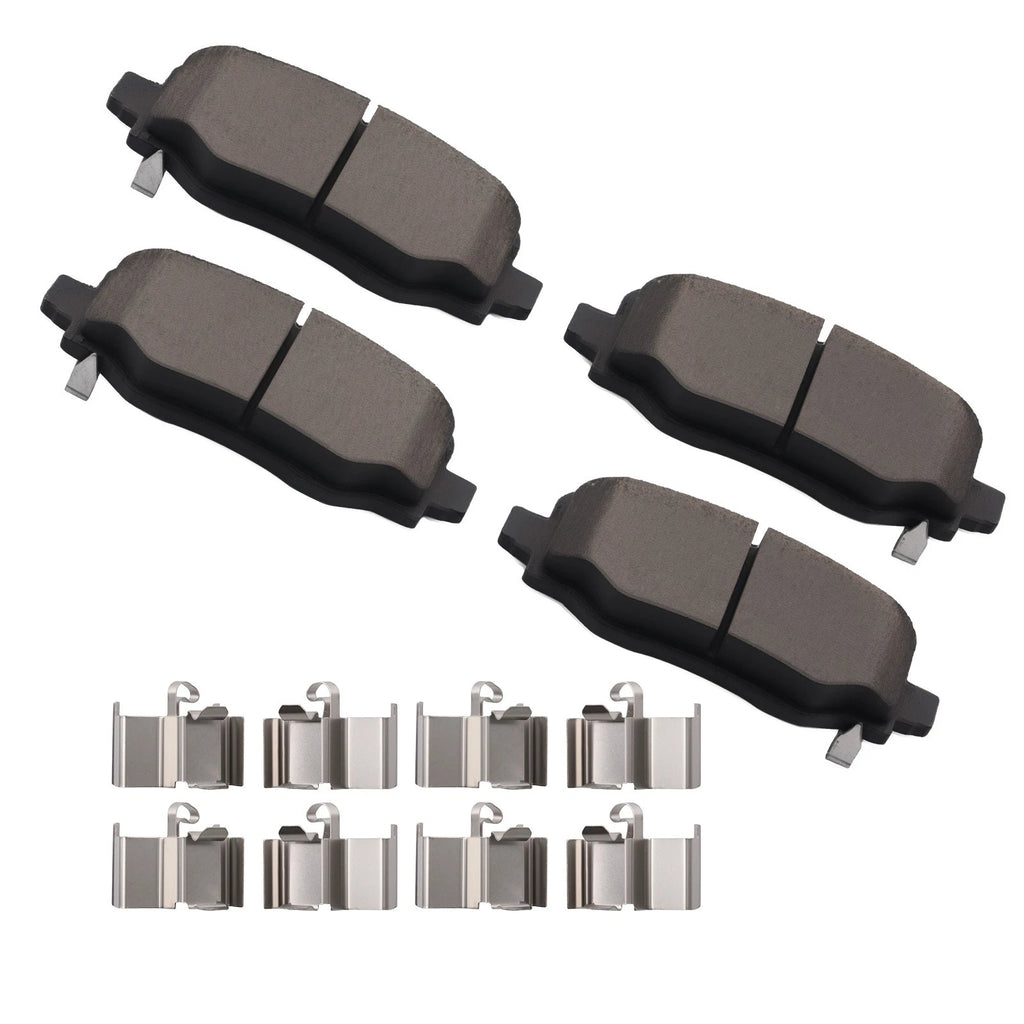 Set of 4 Rear Ceramic Brake Pads for Chrysler 200 (2015–2017) Fiat 500X (2016–2023)