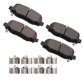 Set of 4 Rear Ceramic Brake Pads for Chrysler 200 (2015–2017) Fiat 500X (2016–2023)