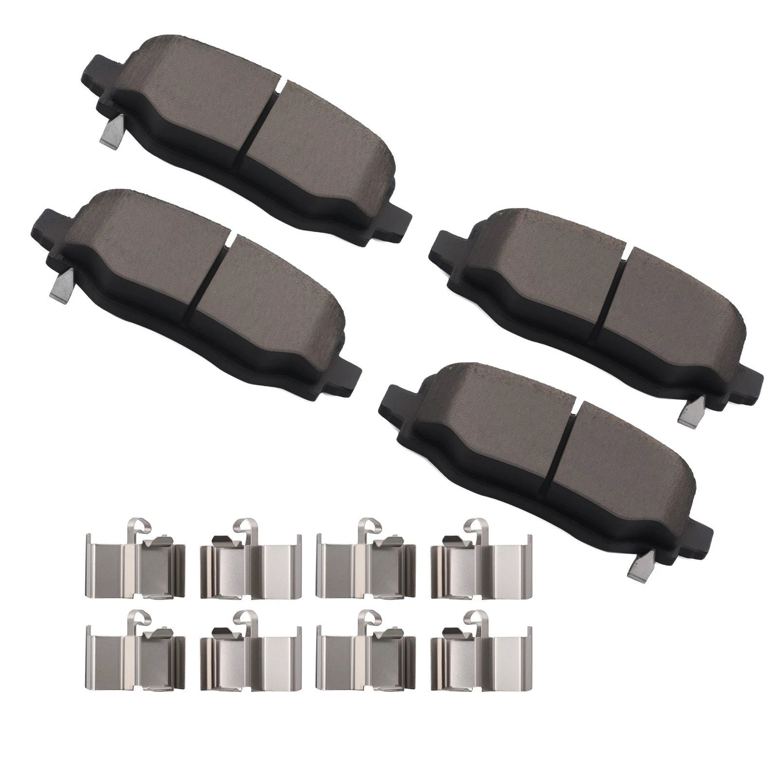 Set of 4 Rear Ceramic Brake Pads for Chrysler 200 (2015–2017) Fiat 500X (2016–2023)