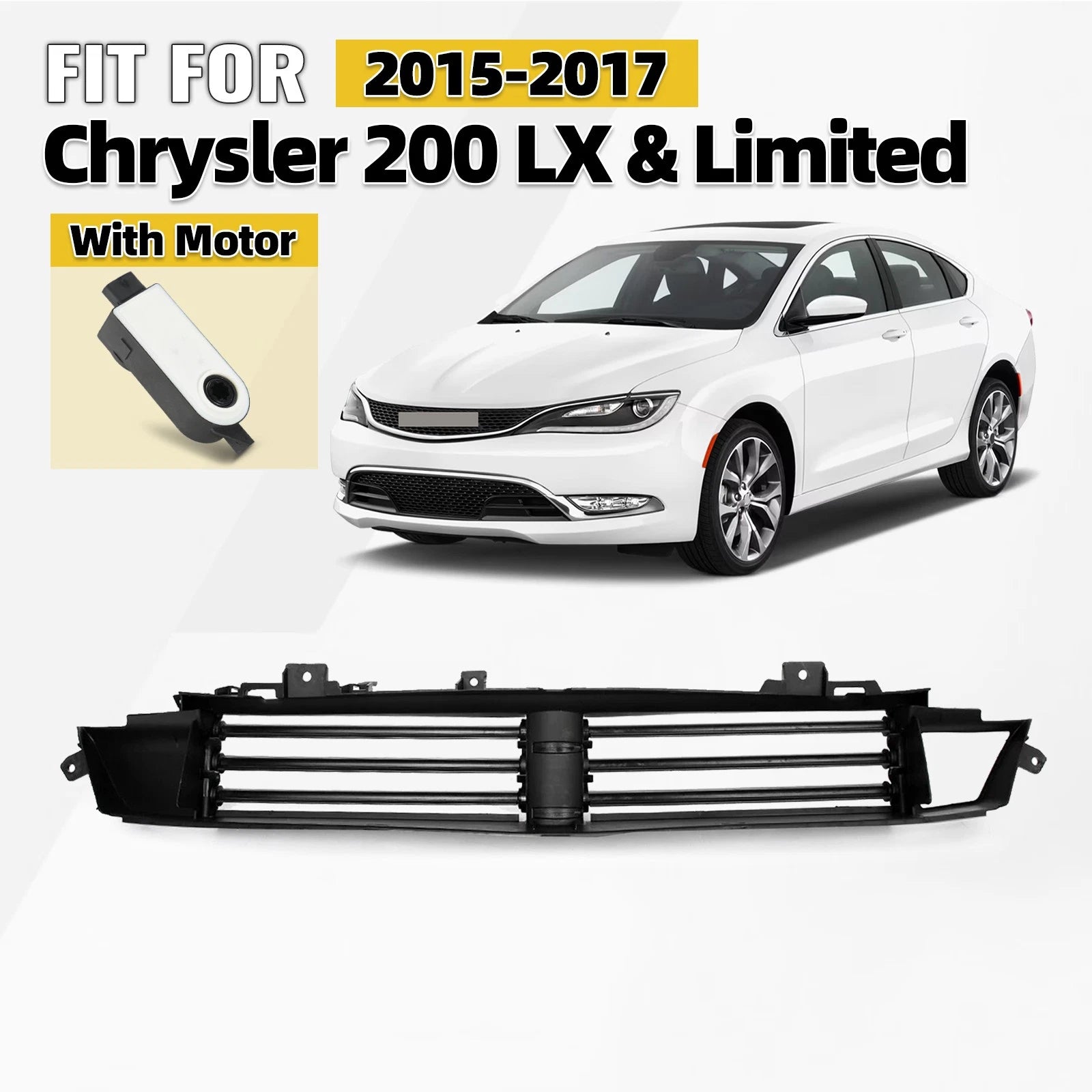 Active Shutter Grille with Motor for Chrysler 200 (2015–2017)