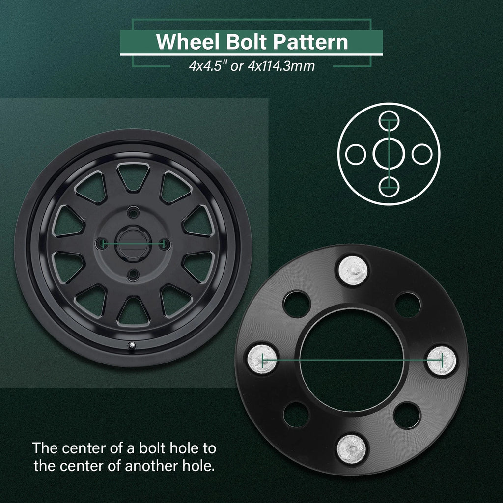 4X 1" Wheel Adapters 4x100 to 4x114.3 (12x1.5) for Honda Accord Civic Fit