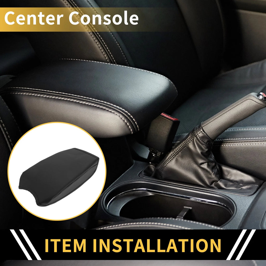 Console Lid Armrest Cover for Toyota Tacoma (Microfiber Leather, Beige)