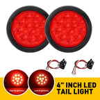 2X 4" Round LED Brake Lights for Truck Trailer (Waterproof)