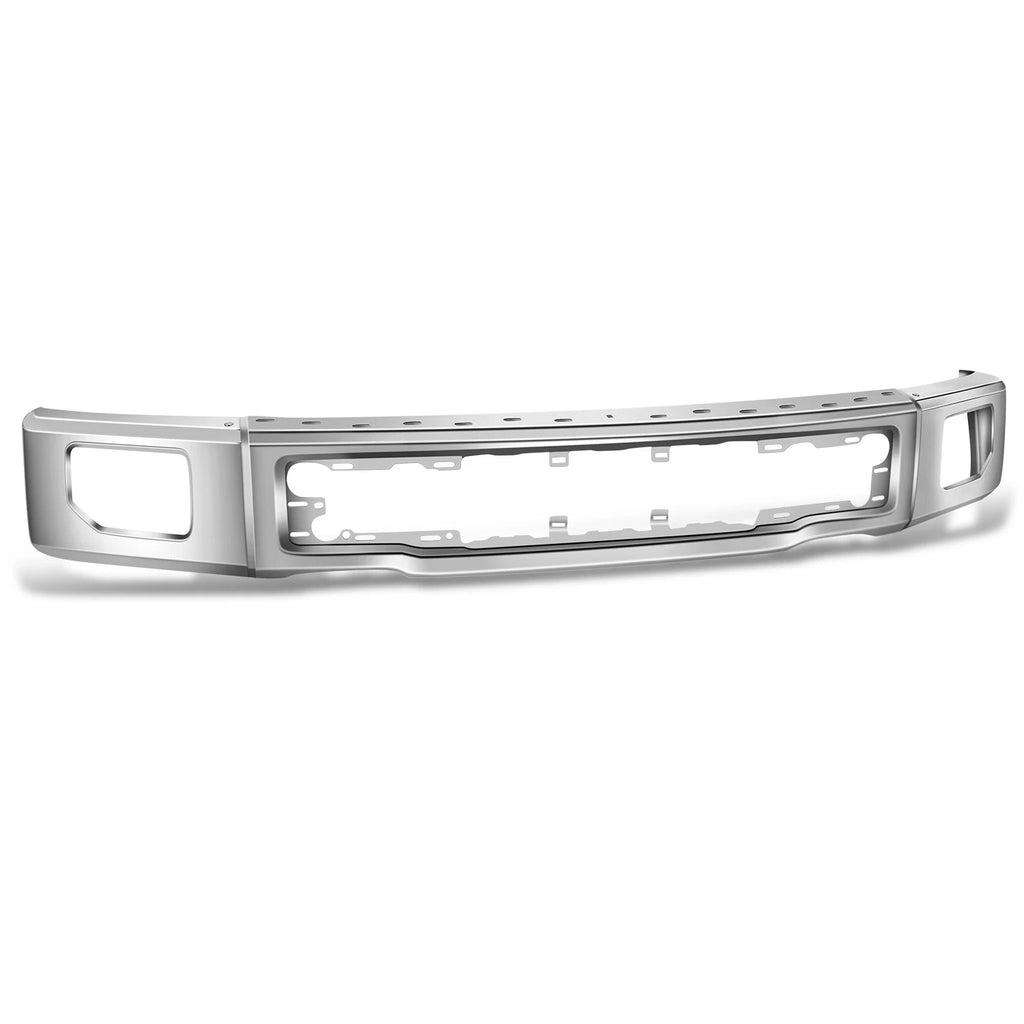 Steel Front Bumper Face Bar w/Fog Light Holes Chrome for Ford F-150 (2015–2017)