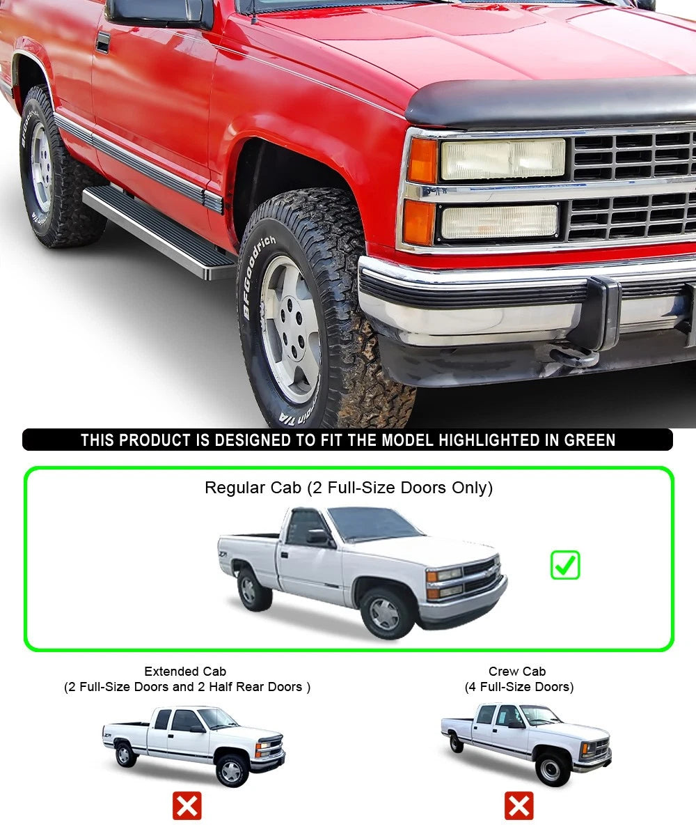 5-Inch Running Boards for Chevy GMC CK Pickup Regular Cab (1988-1998)