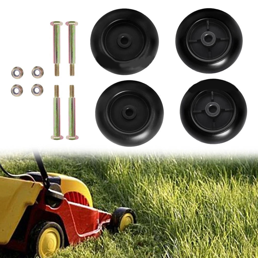 Set of 4 Lawn Mower Deck Wheels for Easy Installation