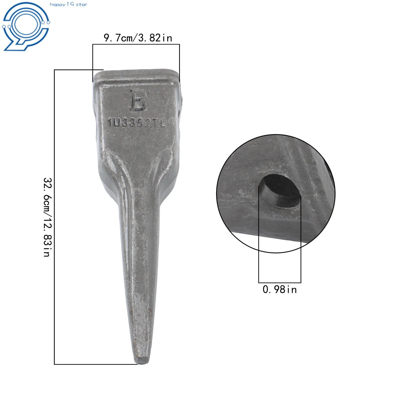 Single Sharp Rock Tooth 1U3352TL for CAT J350 Series