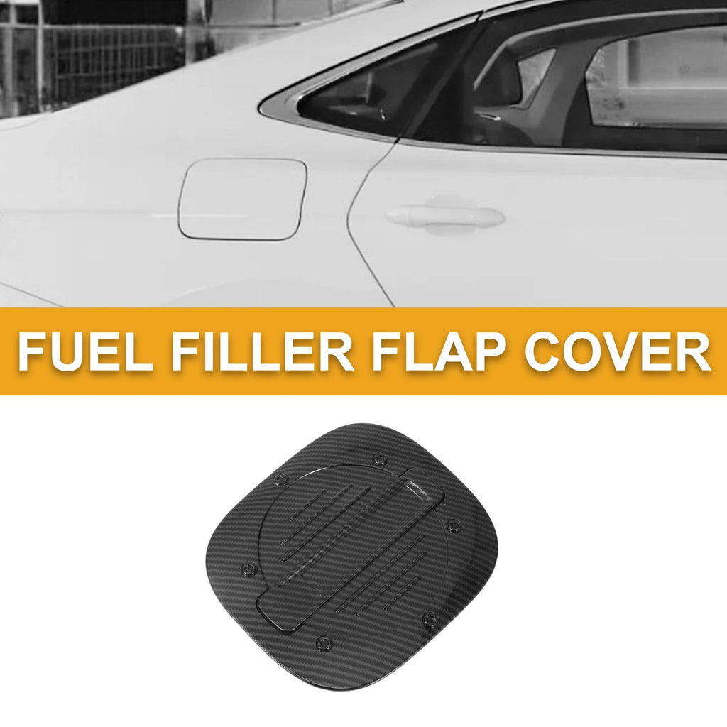 Fuel Tank Door Cap for Ford Escape (2020–2025) Adhesive Carbon Fiber Black ABS