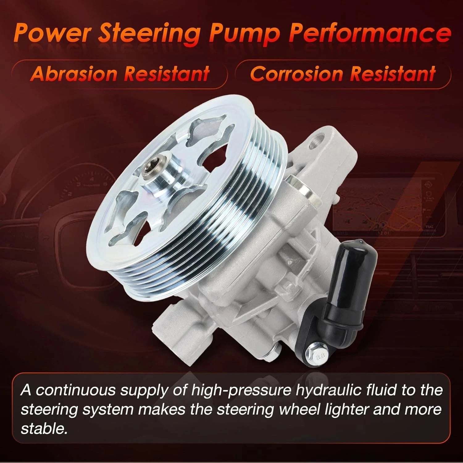 Power Steering Pump w/ Pulley for Honda Accord (2008–2012) 21-5495, 96-5495